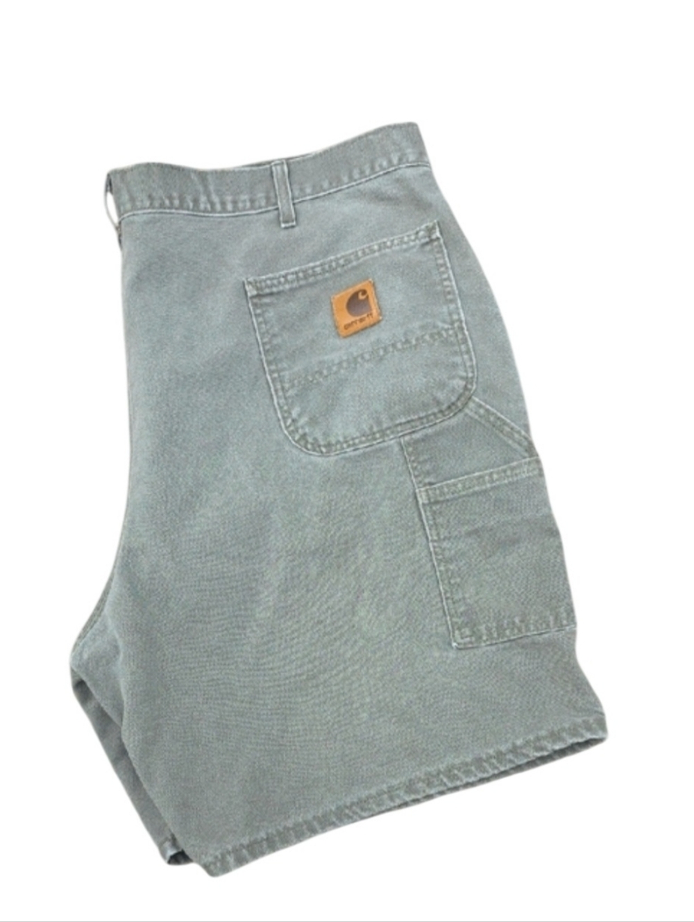 Vintage Y2K Carhartt B25 Green Duck Canvas Carpenter Shorts Size 44